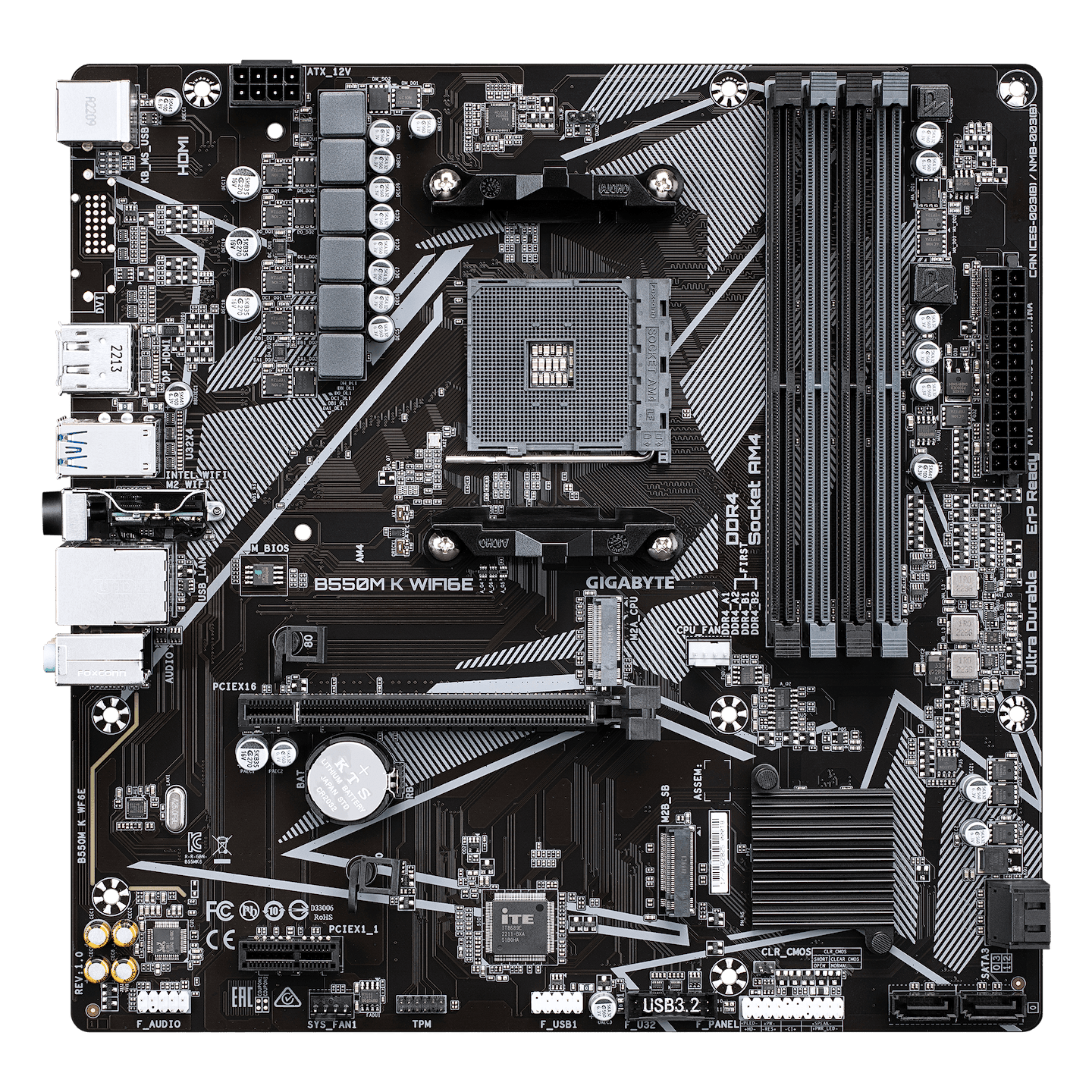 Материнська плата Gigabyte B550M K WF6E